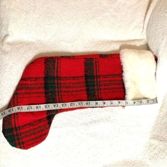Red & Black Plaid Christmas Stocking - Picture 6 of 7